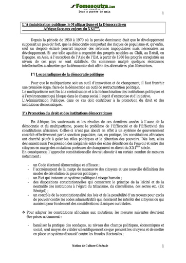 Compil de sujets de dissertations/culture générale - préparation du concours de l'ENA