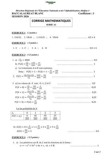BAC BLANC MARS 2026 DRENA ABIDJAN 4 SUJET MATHS SERIE A1 (BAREME) by TEHUA (2)