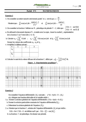 Partiel (1) corrigé de Maths - BTS