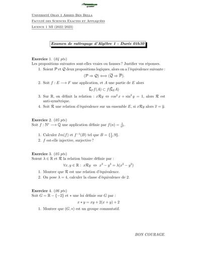 Examen Rattrapage Janvier 2023 by TEHUA