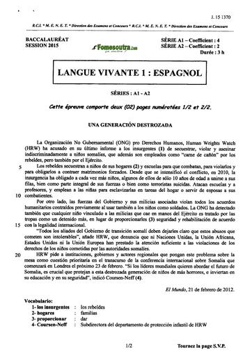 Bac a1 a2 Esp 2015 by TEHUA