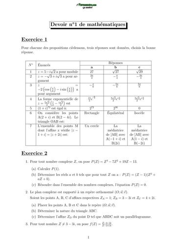 DEVOIR DE MATHS Tle D  2024 BY TEHUA