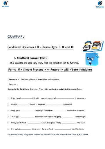 Cours English lesson Conditional Sentences by Tehua