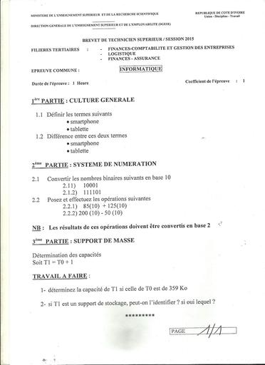 BTS informatique 1