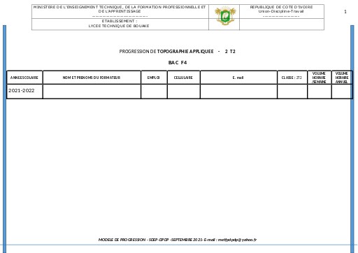 PROGRSSION  Topo Appli  BAC F4     2 T2