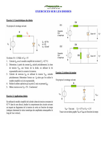 TD Corrigé (2) sur les Diodes