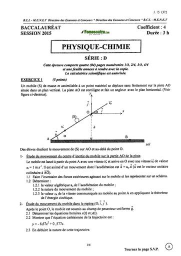 Bac d physique 2015 by TEHUA
