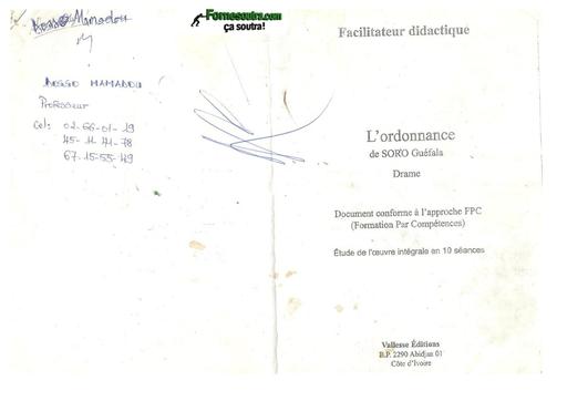 FACILITATEUR L'ordonnance BY TEHUA