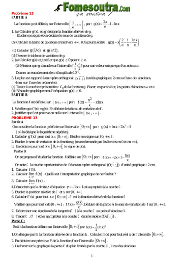 TP 7 Fonction Logarithme Népérien niveau Terminale Scientifique