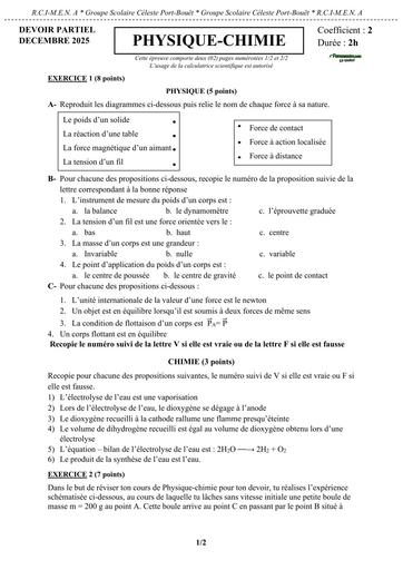 COMPOSITION GENERAL DECEMBRE 2025 PC NIVEAU 3ième DRENA PORT BOUET BY TEHUA