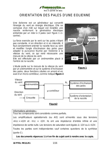 Sujet de Physique Appliquée - BAC Génie Électronique 2010