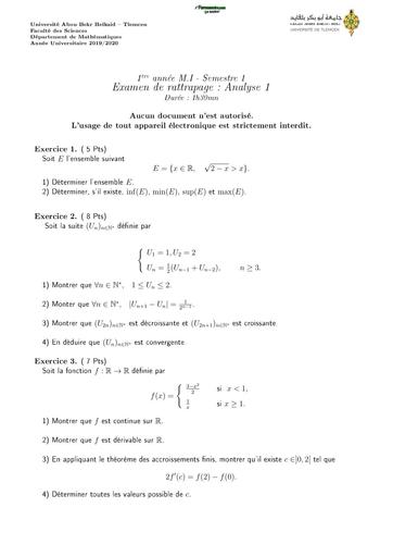 Examen5 Analyse 1 MI L1 BY TEHUA