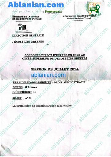 INFJ 2024 INFJ CS GREFFES DROIT ADMINISTRATIF BY TEHUA
