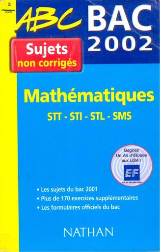 Livre 170 Exercices Mathématique Tle ABC BAC 2002 BY TEHUA