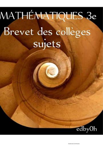 Maths3e_Sujets du Brevet francais