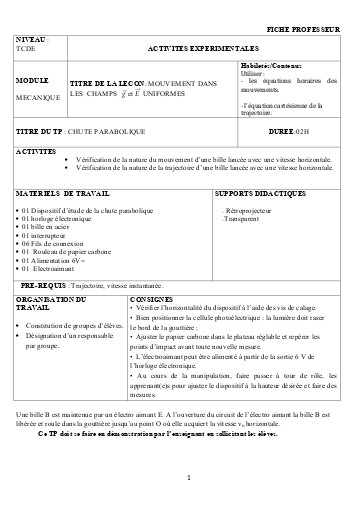 FICHE PROFESSEUR 3   MOUVEMENT DANS UN CHAMP (1)2