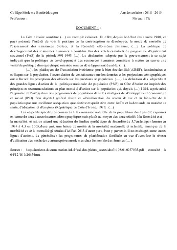 SUPPORT GEO Tle THEME 1 L3 DOC4