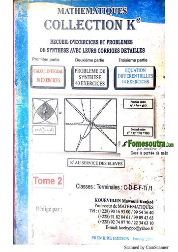 Document de Mathématiques pour Terminale Scientifique