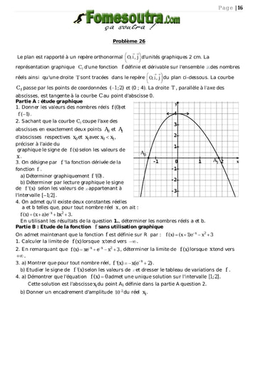 TP 6 étude de fonctions maths niveau Terminale D