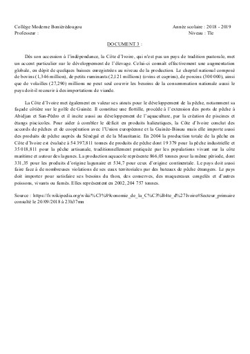 SUPPORT GEO Tle THEME 1 L2 DOC3