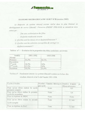 Le diagnostic du système éducatif Ivoirien