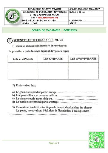 FICHE 3 EVEIL AU MILIEU SCIENCES CM1 BY TEHUA