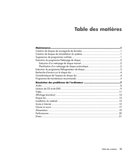 Guide de dépannage et de maintenance