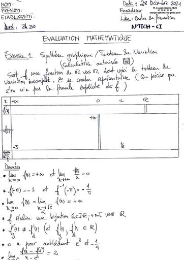Test de Mathématiques sur les limites Tle .pdf