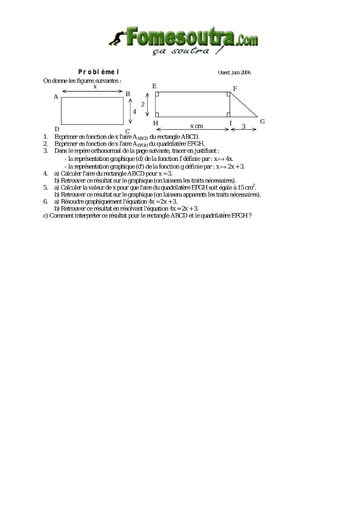 TP 2 Fonction linéaire et affine maths 3eme