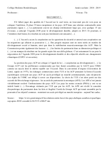 SUPPORT GEO Tle THEME 3 L2 DOC5