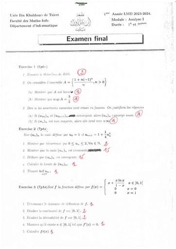 Examen4 Corrigé Analyse 1 MI 2024 BY TEHUA