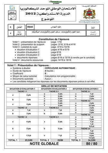 BAC 2012 SI Rattrapage STM BY TEHUA