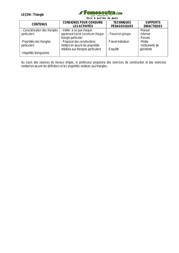 Triangle - Guide pédagogique Maths 5ème