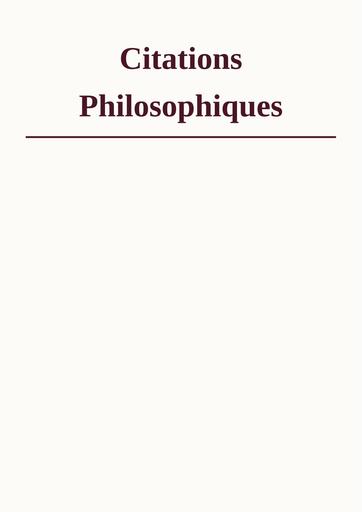 CITATIONS PHILOSOPHIQUES BY TEHUA