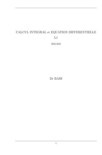 Cours Calcul Integral