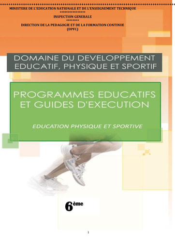 Programmes éducatifs et guides d’exécution EPS 6eme