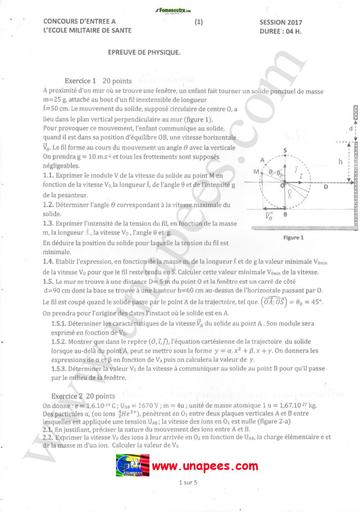 CONCOURS EMS 2017 Epreuve Physique by TEHUA