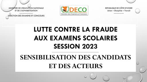 Lutte contre la fraude aux examens scolaires