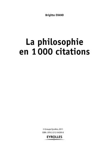 La Philosophie en 1000 citations