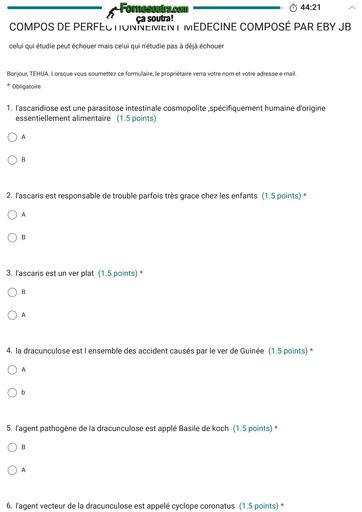 INFAS COMPOS DE PERFECTIONNEMENT MEDECINE By TEHUA