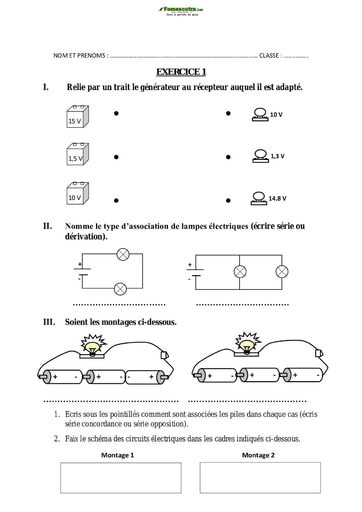 Devoir de Physique-Chimie Niveau Sixième