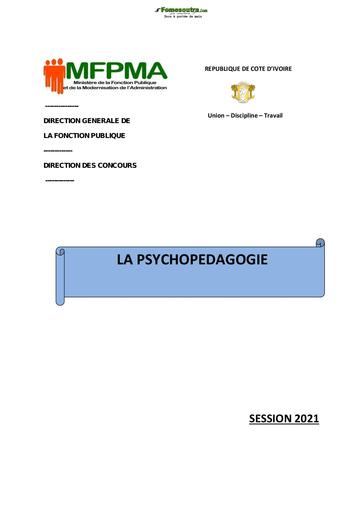 Cours Psychopédagogie 2017