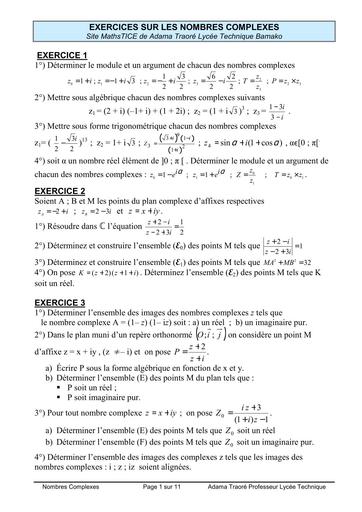 exercices nombres complexes by Tehua.pdf