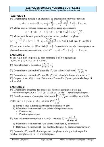 exercices nbre complexes by Tehua.pdf