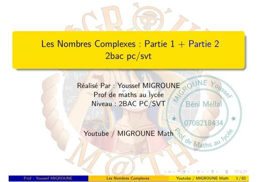 Complexes partie 1+2  2bac PC SVT(SE)