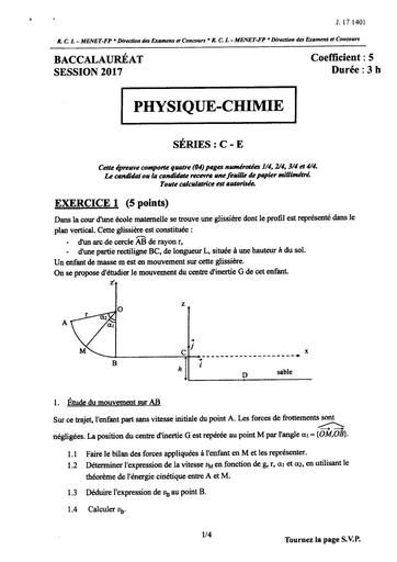 Bac c physique 2017