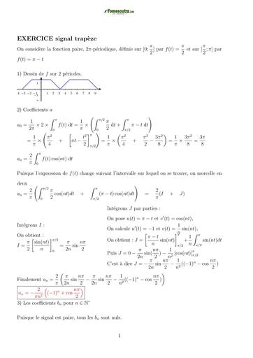 TP BTS signal trapeze exercice Fourier 4 CORRIGE BY TEHUA