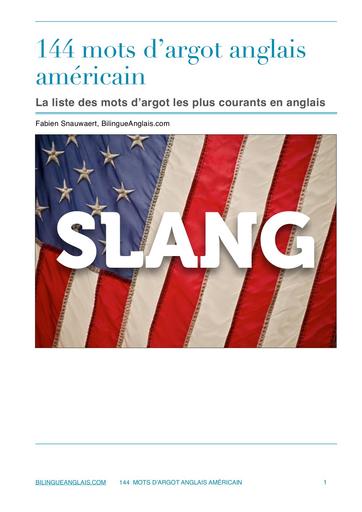 144 mots argot anglais americain by Tehua