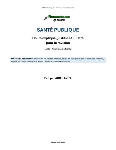 INFAS RESUME DE COURS Sante Publique BY TEHUA