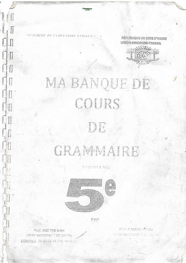 BANQUE DE COURS GRAMMAIRE 5e APC by TEHUA